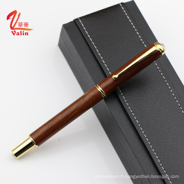 Ensemble de stylo en bois de couleur de luxe sur mesure avec logo imprimé